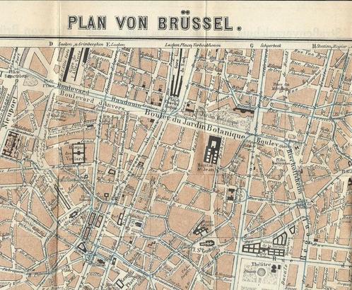 1930 - Brussel / Bruxelles plan de la ville, Livres, Atlas & Cartes géographiques, Envoi