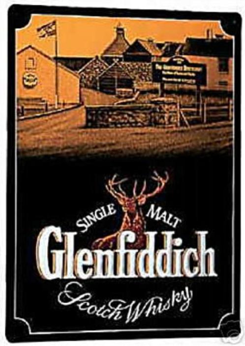 Reclamebord van Glenfiddich Single Malt in reliëf -20x30cm., Collections, Marques & Objets publicitaires, Neuf, Panneau publicitaire