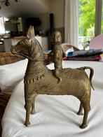 Vieu et authentique cuivre : cheval et cavalier à la machett, Antiek en Kunst, Koper