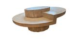 Vintage, Mactan stone coffee table by Magnussen Ponte, Huis en Inrichting, Overige materialen, 50 tot 100 cm, Rond, Zo goed als nieuw