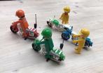 Playmobil 3208 set van 4 motors met poppetjes en helmen, Ophalen of Verzenden, Zo goed als nieuw