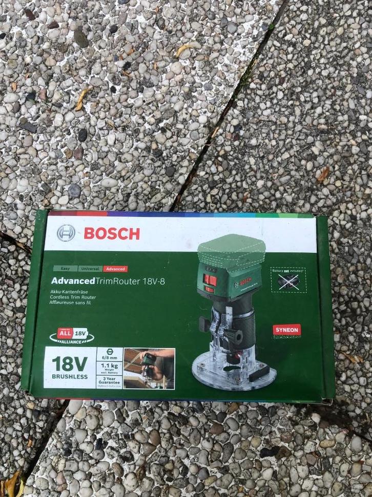 Bosch 18V Kantenfrees, Doe-het-zelf en Bouw, Gereedschap | Boormachines, Zo goed als nieuw, Ophalen