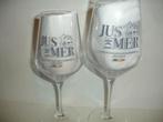 Bierglas Jus de Mer, 2 verschillende., Verzamelen, Ophalen of Verzenden, Zo goed als nieuw, Glas of Glazen, Overige merken