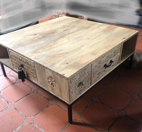 Salontafel mangohout - perfecte staat, Huis en Inrichting, Tafels | Salontafels, Nieuw, Minder dan 50 cm, 50 tot 100 cm, 50 tot 100 cm