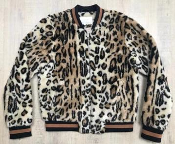 VILA Vifleur faux-fur bomberjacket in bruine leopard maat M  beschikbaar voor biedingen
