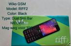 Wiko model:RIFF2 Color:Black Type:Dual sim bar, Nieuw, Ophalen