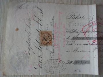 Belgique ancien recu timbre roi leopold2, Affranchi, Timbre-poste, Maison royale, Envoi