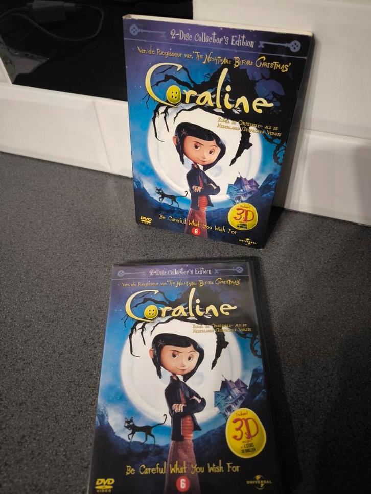 Mooie dvd Coraline Nederlandse versie in 2D en 3D, Cd's en Dvd's, Dvd's | Kinderen en Jeugd, Ophalen of Verzenden
