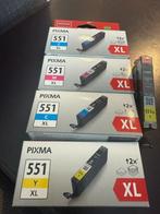 Canon Pixma cardridges 550 551 5 stuks 2C 1M 2Y 1BL XL, Computers en Software, Ophalen of Verzenden, Nieuw, Cartridge, Canon