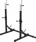 Gorilla Sports set (squat rack, benchpress, halterstang, dum, Sport en Fitness, Ophalen, Zo goed als nieuw, Benen, Fitnessbank