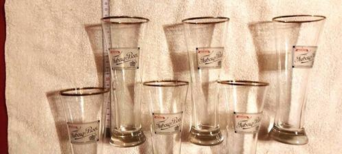 ZES vintage TUBORG fluitjes glazen, Collections, Marques de bière, Comme neuf, Verre ou Verres, Enlèvement