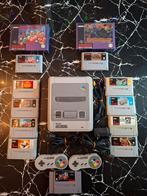 Super Nintendo-console + 11 games + 2 controllers enz..., Avontuur en Actie, 2 spelers, Ophalen of Verzenden, Zo goed als nieuw