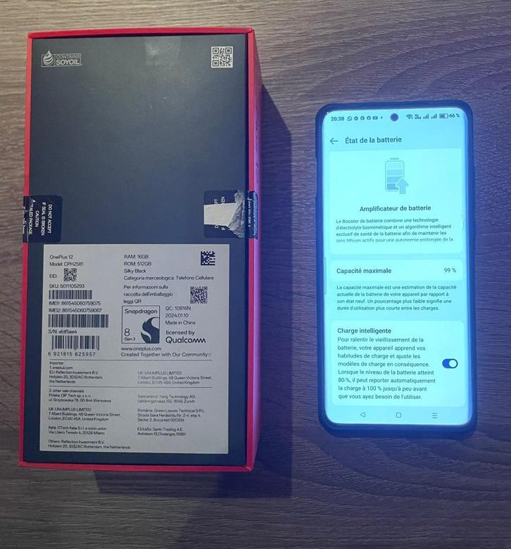 OnePlus 12 (Version 512 GB / 16 GB), Telecommunicatie, Mobiele telefoons | Overige merken, Zo goed als nieuw, Zonder simlock, 6 megapixel of meer