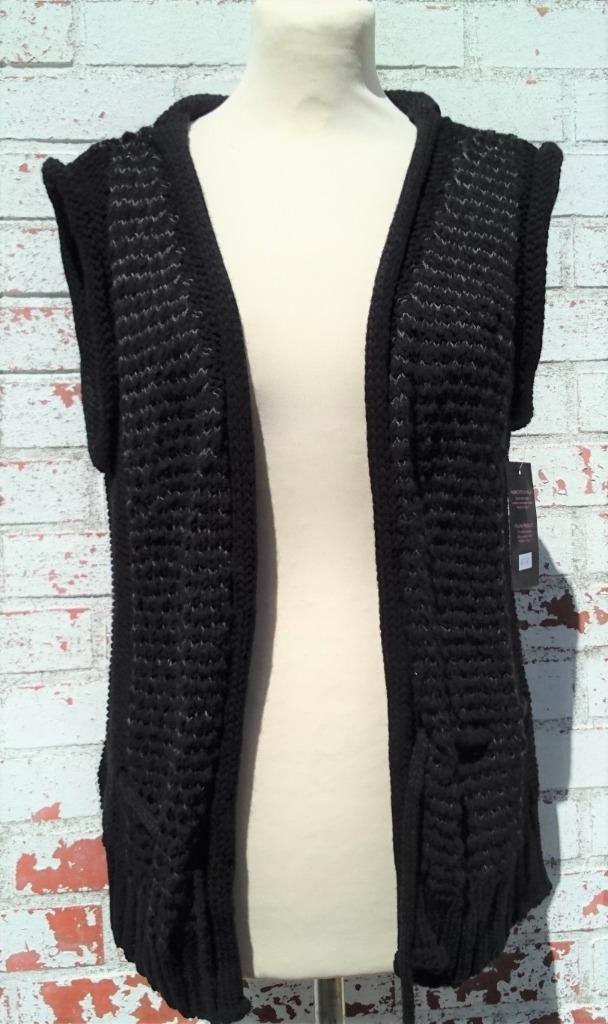 mouwloos vest / gilet gemeleerd donkergrijs / zwart NIEUW, Kleding | Dames, Truien en Vesten, Nieuw, Zwart, Ophalen of Verzenden