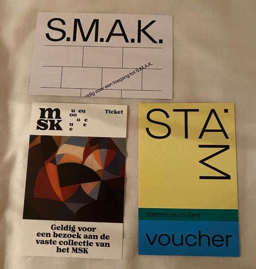 Tickets musea Gent, Tickets en Kaartjes, Musea, Eén persoon, Ticket of Toegangskaart
