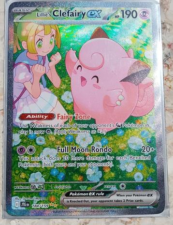 Carte Pokémon à vendre : Lillie's Clefairy EX n° 184/159, Enlèvement, Neuf, Carte(s) à jouer