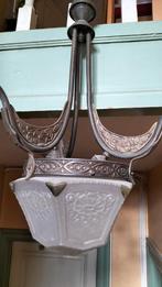 Lustre art déco avec 3 bobéches impeccables, Enlèvement