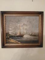 schilderij met zicht van zeilschip, Antiek en Kunst, Ophalen