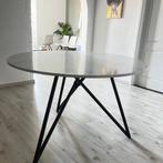 Bianco carrara Marmeren eettafel, Ophalen, Overige materialen, Marmer met staal, Rond