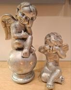 Zilverkleurige met goudvlekjes engeltjes, Verzamelen, Beelden en Beeldjes, Ophalen