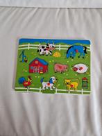 Houten inlegpuzzel boerderij, Kinderen en Baby's, Ophalen of Verzenden, Zo goed als nieuw