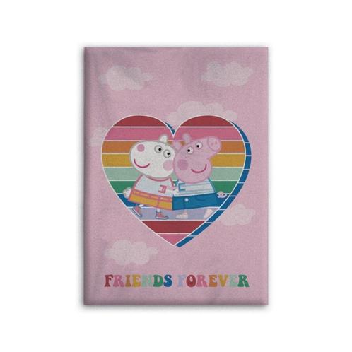 Peppa Pig Fleece Deken - Friends Forever, Kinderen en Baby's, Kinderkamer | Beddengoed, Nieuw, Deken of Dekbed, Roze, Meisje, Ophalen of Verzenden