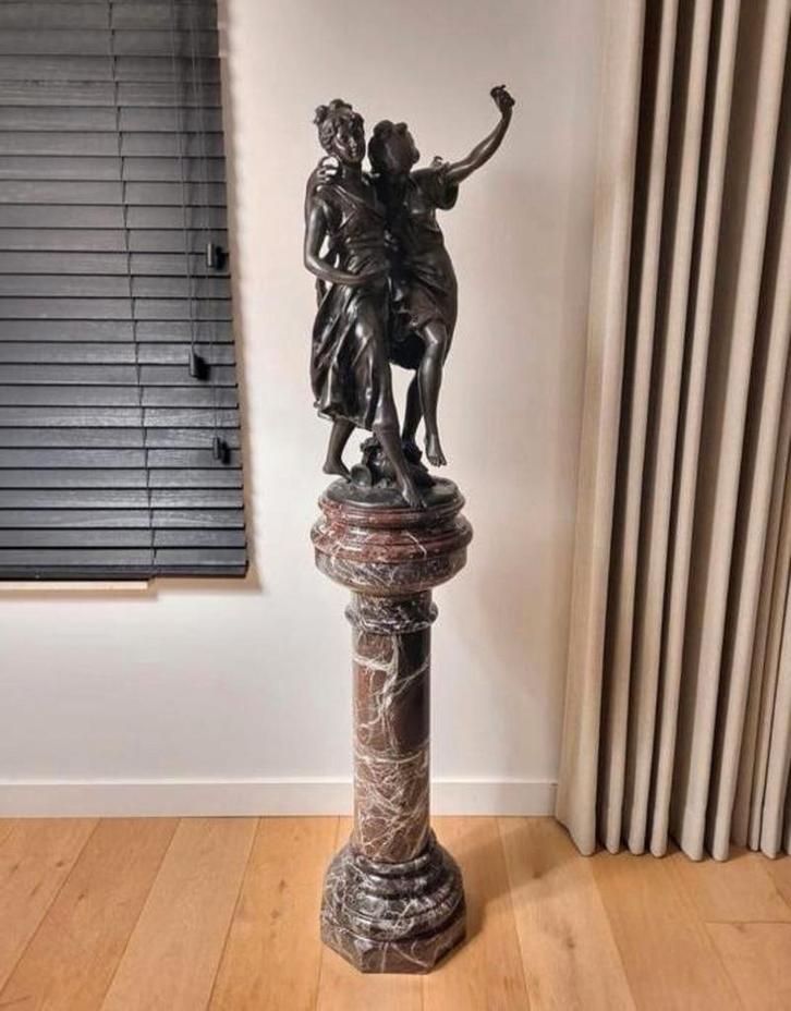 Statue en bronze d'Auguste Moreau, Antiquités & Art, Antiquités | Bronze & Cuivre, Enlèvement