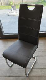 GRATIS 4 stoelen (zie tekst), Huis en Inrichting, Ophalen, Grijs, Leer, Vier