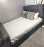 Luxe fluwelen bed met matras - verkrijgbaar, Verzenden, Nieuw, Zwart