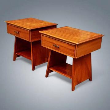 H.Pander & Zonen Vintage nachtkastjes in art-decostijl uit d beschikbaar voor biedingen