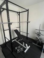 Fitness - powercage + gewichten, Sport en Fitness, Ophalen, Zo goed als nieuw, Benen, Overige typen