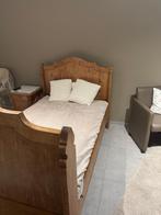 antiek alkoofbed in pitch pine, Ophalen