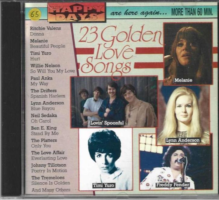 CD Happy Days are here again 23 Golden Love Songs, Cd's en Dvd's, Cd's | Pop, Zo goed als nieuw, 1960 tot 1980, Ophalen of Verzenden
