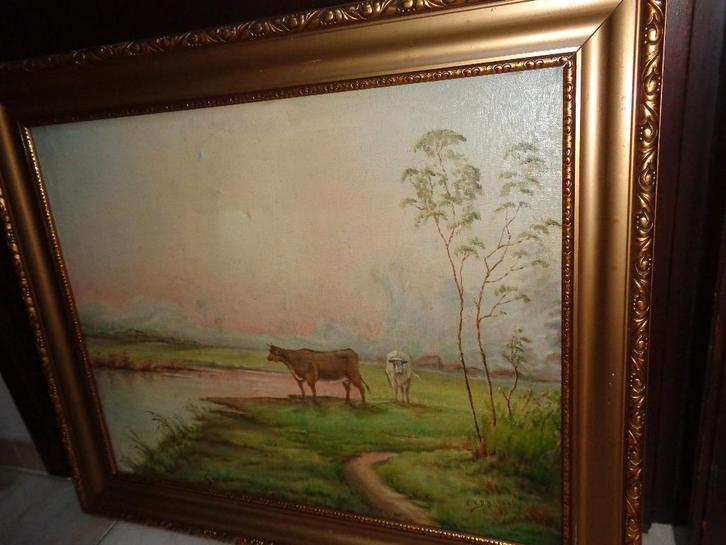 F. v.d. Broucke(1884)-Prachtig schilderij -Zie BENEZIT, ARTO, Antiek en Kunst, Kunst | Schilderijen | Klassiek, Ophalen of Verzenden