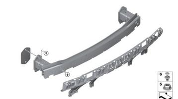 Achterbumper montage plaat BMW Z4 E8951127436845 7436845 beschikbaar voor biedingen