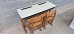 Vintage schoolbank, Huis en Inrichting, Woonaccessoires | Kisten, Ophalen, Gebruikt