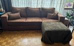 Hoeksalon - 3-zit - Leer - Bruin - Stijl Industrieel, Ophalen, Zo goed als nieuw