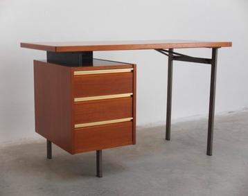 Vintage modernistische Demi Minister Desk uit de jaren 60
