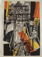 1958 Hans Orlowski DL. grote lino woodcut 'Gruss aus Gent', Enlèvement ou Envoi