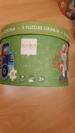 SCRATCH 5 PUZZELS BOERDERIJ EN WILDE DIEREN, Ophalen of Verzenden, Zo goed als nieuw