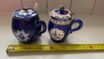 Moutardiers en faïence de Bxl à fond bleu foncé Prix diminué, Antiek en Kunst, Antiek | Keramiek en Aardewerk, Ophalen