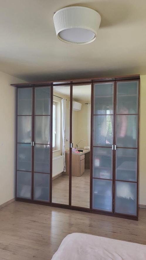 Mooie PAX kast in donkere eik fineer.  Prima staat!, Huis en Inrichting, Kasten | Kleerkasten, Zo goed als nieuw, 200 cm of meer