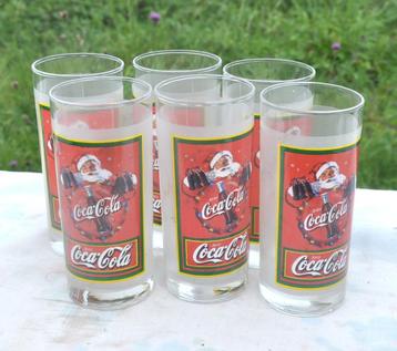 6 verres a coca cola avec motif pere noel  beschikbaar voor biedingen
