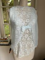 Licht zomerbloesje , doorkijk, maat L, Kleding | Dames, Ophalen of Verzenden, Zo goed als nieuw, Maat 42/44 (L), Blauw