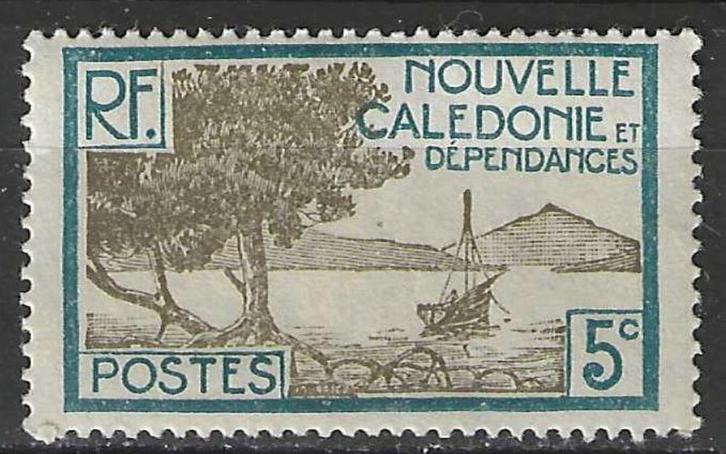 Nieuw Caledonie 1928/1938 - Yvert 142 - Paletuviers 5c. (PF), Postzegels en Munten, Postzegels | Amerika, Verzenden