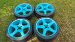 4 Velgen 17 inch 4x100 + banden, Ophalen, Gebruikt, Banden en Velgen, 17 inch
