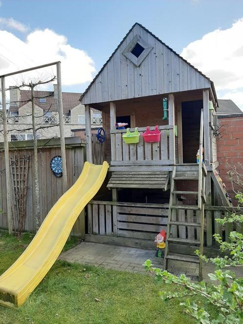Houten speelhuis, Kinderen en Baby's, Speelgoed | Buiten | Speeltoestellen, Gebruikt, Ophalen