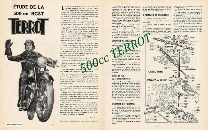 RTM 350 & 500 TERROT in het Frans., Motoren, Handleidingen en Instructieboekjes, Ophalen of Verzenden