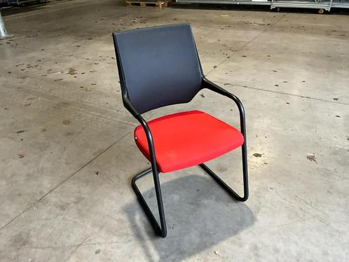 16 x Sedus Quarterback Rood zwarte vergaderstoelen, Huis en Inrichting, Stoelen, Gebruikt, Vijf, Zes of meer stoelen, Kunststof