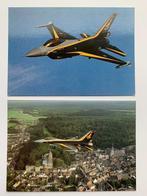 2 postkaarten F-16 'Black Bird' 1SQN Florennes 1992, Ophalen of Verzenden, Luchtmacht, Foto of Poster